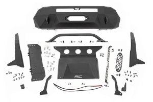 Toyota Tacoma Front Bumper - Rough Country - High Clearance | 12000-Lb Pro Series Winch | Synthetic Rope - '16-'23